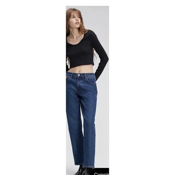 calvin klein 90s Low Rise Straight Jean Size 30 casual denim fall classic $200 - Picture 3 of 7